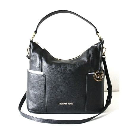 michael kors anita leather|Michael Kors Convertible Shoulder Hobo Bag Anita Leather Black .